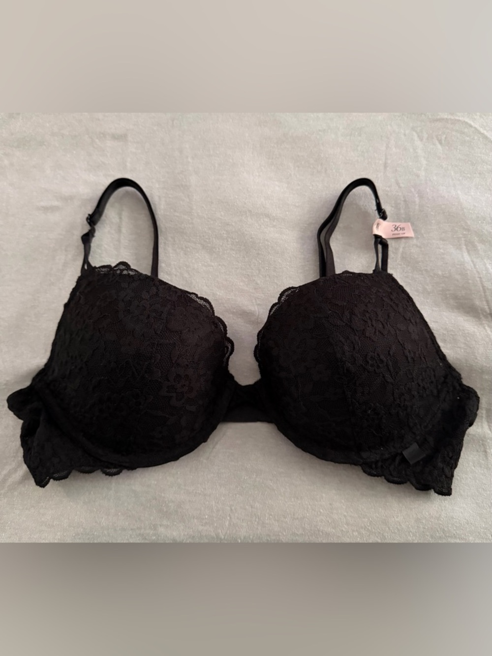 Victoria's Secret Black Lace Push-Up Bra - 36B